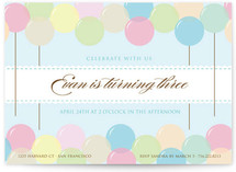Floating Balloon Children's Birthday Party Invitations