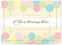 Floating Balloon Children's Birthday Party Invitations
