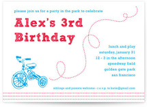 Bicycles in the Park Children's Birthday Party Invitations