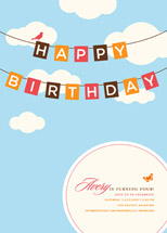 Blueskies Children's Birthday Party Invitations, by LOVEkacie