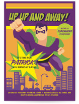 Up, Up and Away - Superman Children's Birthday Party Invitations