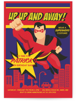 Up, Up and Away - Superman Children's Birthday Party Invitations