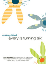 Bunny Buds Children's Birthday Party Invitations