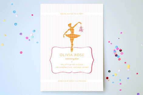 Ballet Children's Birthday Party Invitations