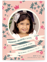 Princess Crown Children's Birthday Party Invitations