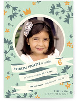 Princess Crown Children's Birthday Party Invitations