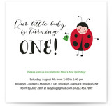 Little Ladybug Children's Birthday Party Invitations
