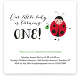 Little Ladybug Children's Birthday Party Invitations