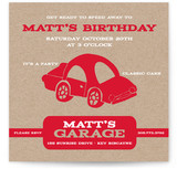 Cars Children's Birthday Party Invitations
