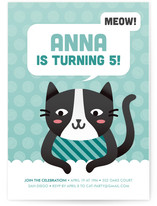 Cat's Meow Children's Birthday Party Invitations