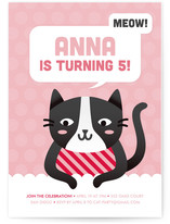 Cat's Meow Children's Birthday Party Invitations
