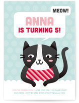 Cat's Meow Children's Birthday Party Invitations