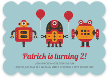 Robot Bleep Bleep Children's Birthday Party Invitations