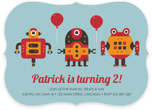 Robot Bleep Bleep Children's Birthday Party Invitations