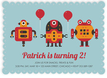 Robot Bleep Bleep Children's Birthday Party Invitations
