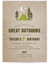 Campsite Children's Birthday Party Invitations