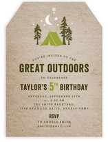 Campsite Children's Birthday Party Invitations