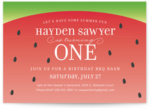 Watermelon Children's Birthday Party Invitations