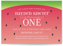 Watermelon Children's Birthday Party Invitations