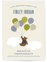 Gentleman Bear Children's Birthday Party Invitations