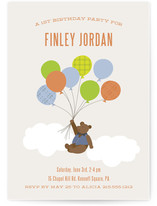 Gentleman Bear Children's Birthday Party Invitations