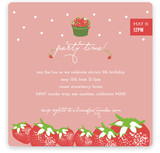 Strawberry Love Children's Birthday Party Invitations