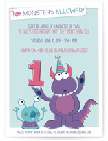 Monsters Allowed! Children's Birthday Party Invitations