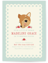 Fancy Fawn Children's Birthday Party Invitations