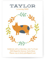 Farm Friends Children's Birthday Party Invitations