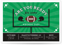 Go Team Children's Birthday Party Invitations