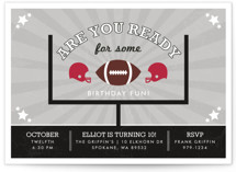 Go Team Children's Birthday Party Invitations