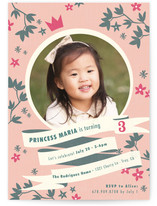 Princess Crown Children's Birthday Party Invitations