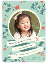 Princess Crown Children's Birthday Party Invitations