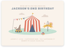 Off to Join the Circus Children's Birthday Party Invitations