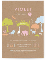 Day at the Zoo Children's Birthday Party Invitations