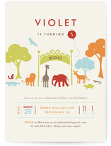 Day at the Zoo Children's Birthday Party Invitations