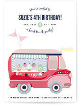 Food Truck Party Children's Birthday Party Invitations