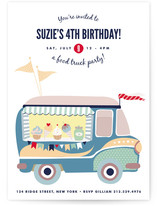 Food Truck Party Children's Birthday Party Invitations