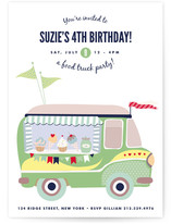 Food Truck Party Children's Birthday Party Invitations