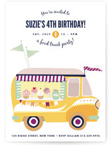Food Truck Party Children's Birthday Party Invitations