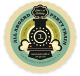 Vintage Rail Children's Birthday Party Invitations