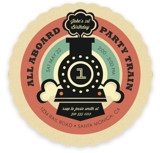 Vintage Rail Children's Birthday Party Invitations