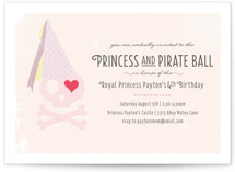 Princess and Pirate Ball Children's Birthday Party Invitations