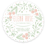Flower Wreath Birthday Children's Birthday Party Invitations