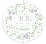 Flower Wreath Birthday Children's Birthday Party Invitations