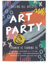 Art Party Children's Birthday Party Invitations