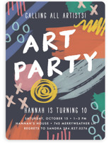 Art Party Children's Birthday Party Invitations