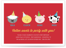 Barnyard Crew Children's Birthday Party Invitations