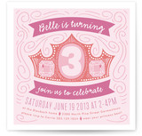 Crown Swirls Children's Birthday Party Invitations