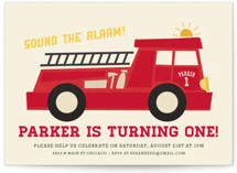 Five Alarm Children's Birthday Party Invitations